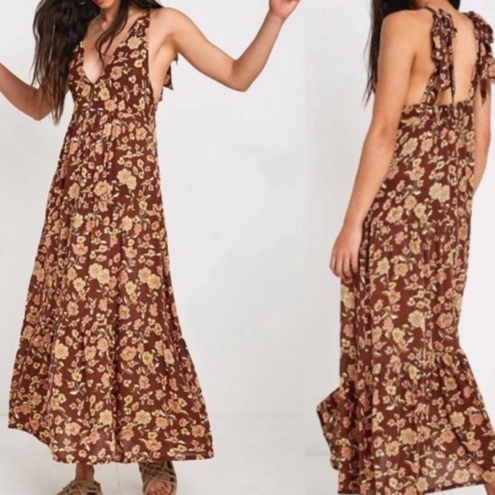 Faithfull the brand Brown floral Maxi Dress